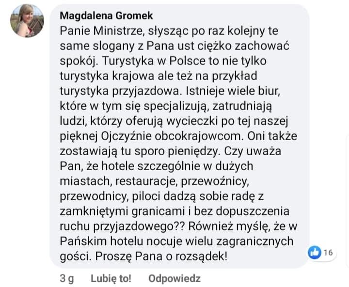 Popieramy komentarze i pytania doradców podróży na stronie Pana Ministra Andrzej Gut-Mostowy