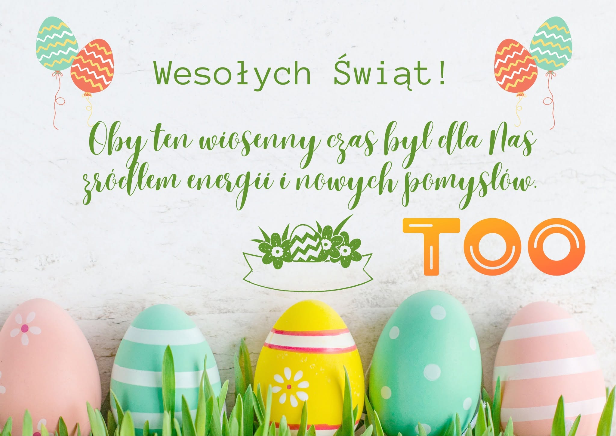 Wesołej i słonecznej Wielkanocy, pełnej uśmiechu i radości!