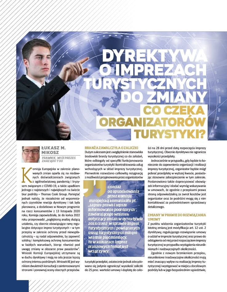 Nowelizacja Dyrektywy 2015/2302 - co czeka organizatorów turystyki